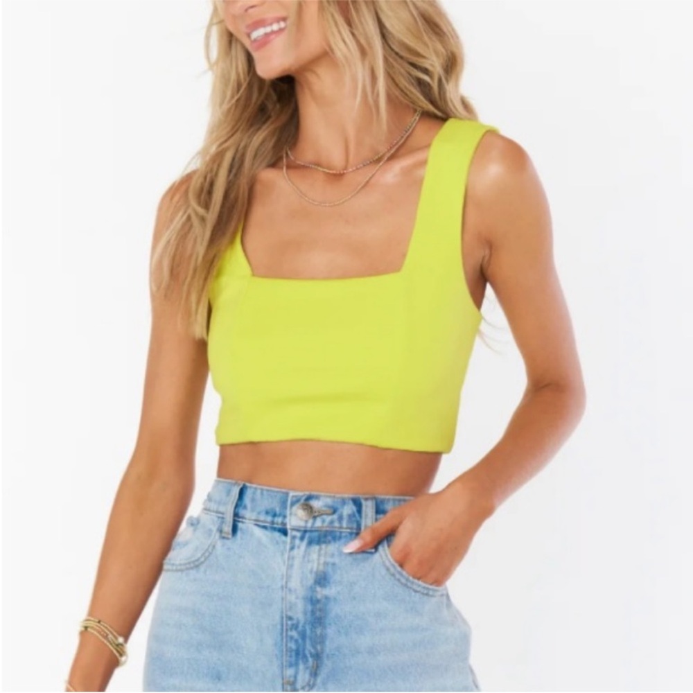 NWT Show Me Your MuMu Ansley Citrine Crop Top